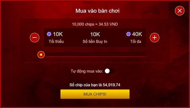 Cach mua chip vao ban choi Poker VN88 - Hinh 2