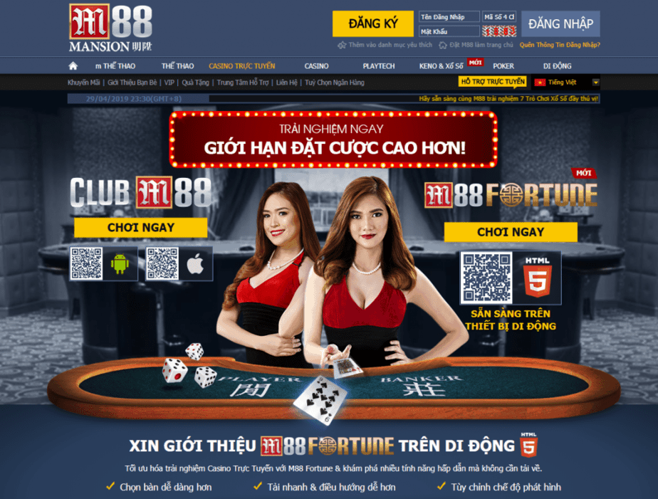 Casino truc tuyen tai M88.com