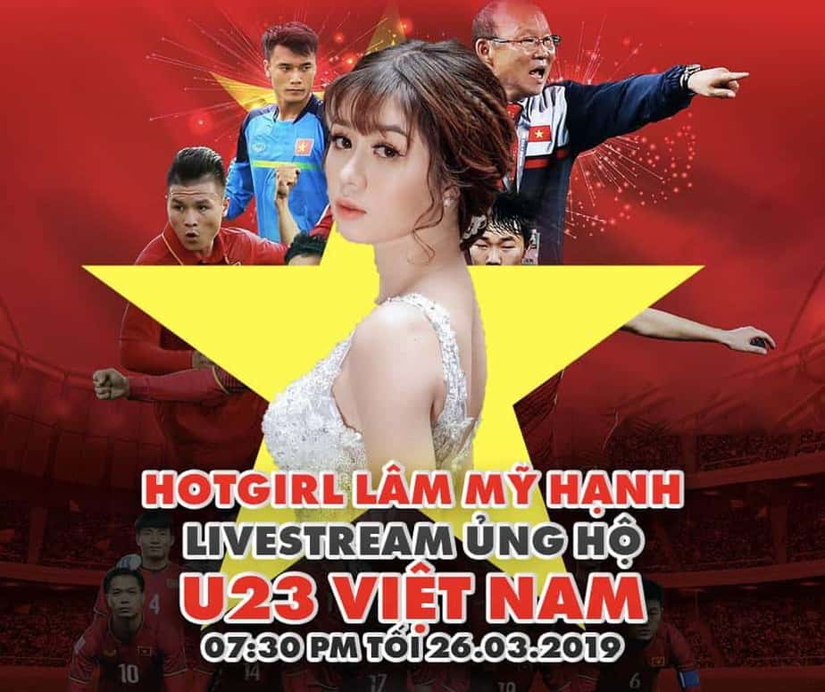 Hinh anh hotgirls VN88 livestream ung ho U23 Viet Nam - Hinh 3