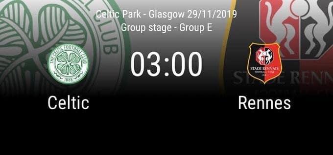 Soi keo nha cai Celtic vs Rennes 29 11 2019 UEFA Europa League